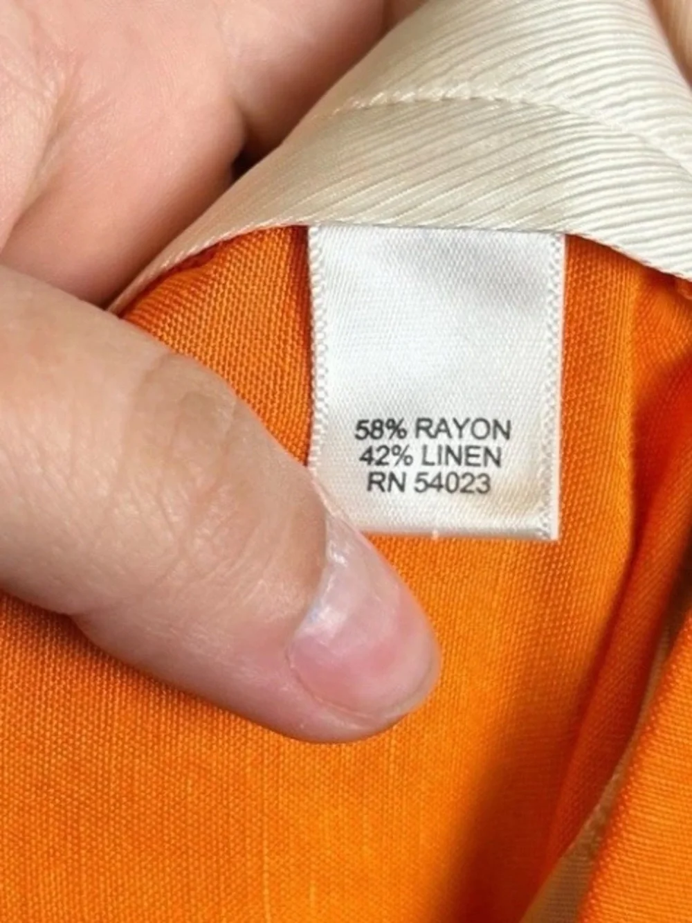 Banana Republic Orange Linen Blend Wide Leg Pants Size 12 Tailored Trouser